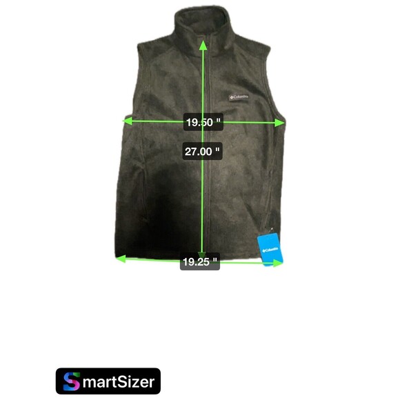 Columbia Men's Steens Mountain Vest Columbia Grey Full Zip Up Mens Size Small - Picture 4 of 4